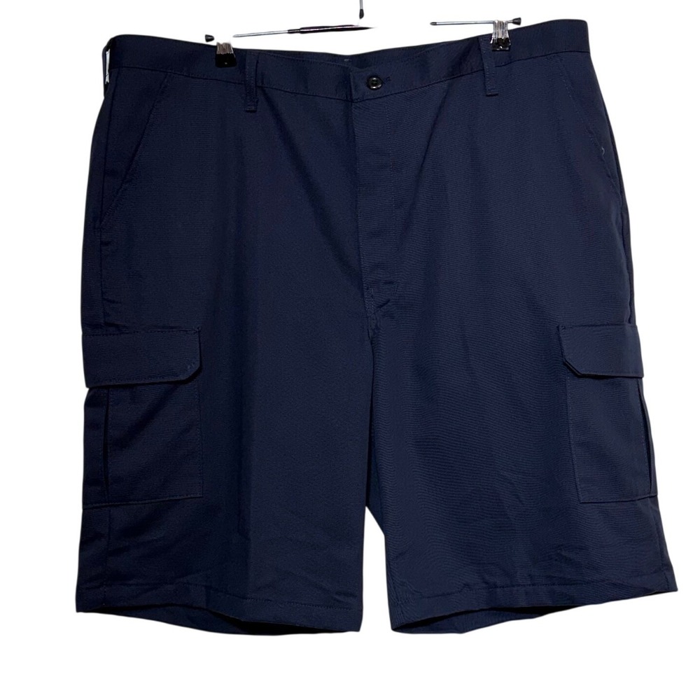 Red‎ Kap Shorts Men 44 Navy Blue Cargo Workwear Utility Flat Front 12" Inseam